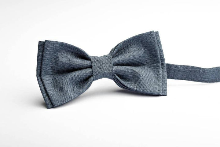 Sophisticated Silver Blue Bow Ties for Men - Elevate Your Style
