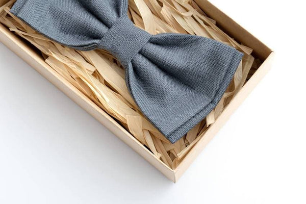 Sophisticated Silver Blue Bow Ties for Men - Elevate Your Style