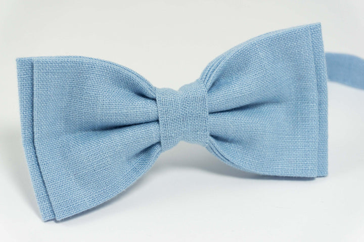 Sky blue bow tie and pocket square | Sky blue bow tie