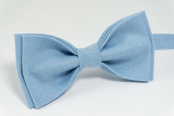 Sky blue bow tie for weddings | Sky blue groom bow tie groomsmen ties