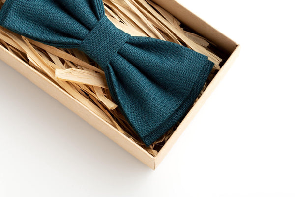 Teal Green Pre-Tied Bow Ties for Weddings - Elevate Your Style with Eco-Friendly Elegance