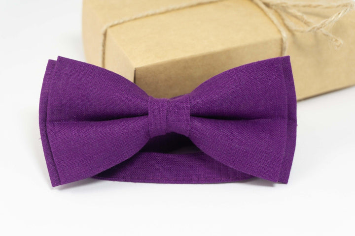 Violet bow tie for weddings | mens tie
