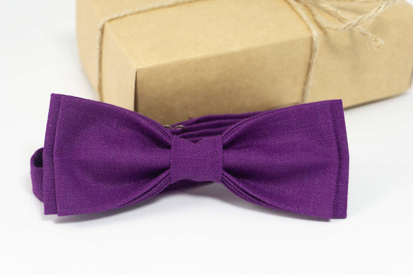 Violet bow tie wedding | violet baby bow tie