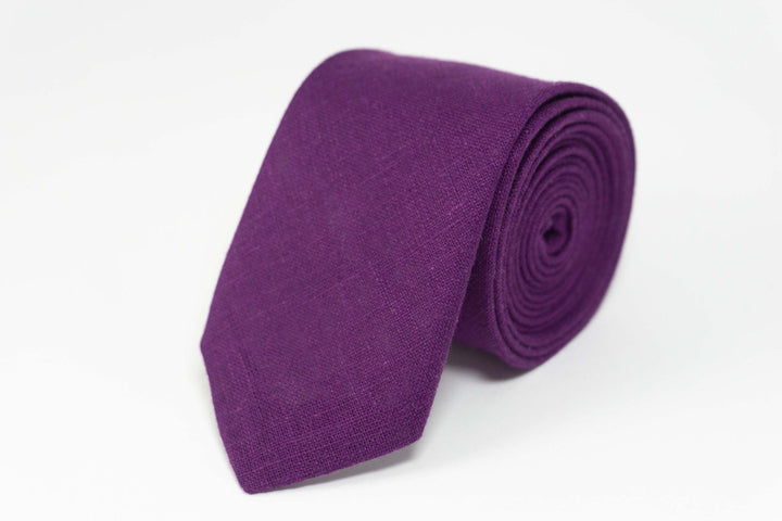 Violet necktie | violet linen necktie for your weddings perfect for grooms