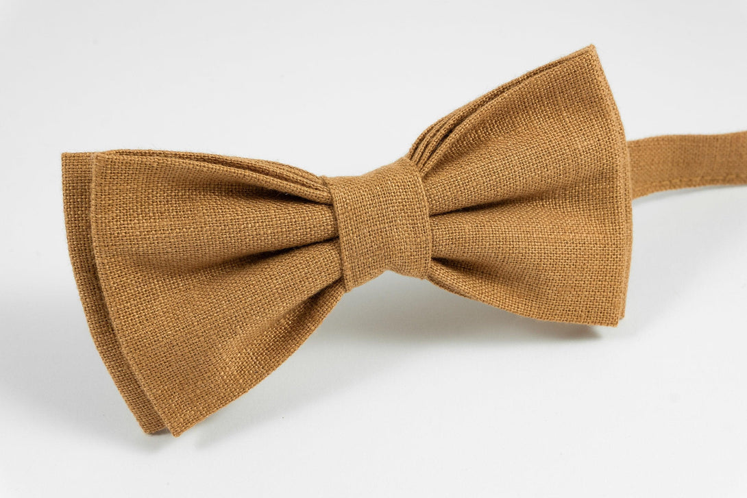 Wedding bowtie in Camel Color Camel Bow Tie for Grooms