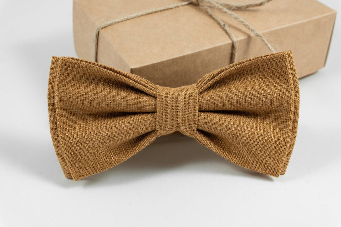 Wedding bowtie in Camel Color Camel Bow Tie for Grooms