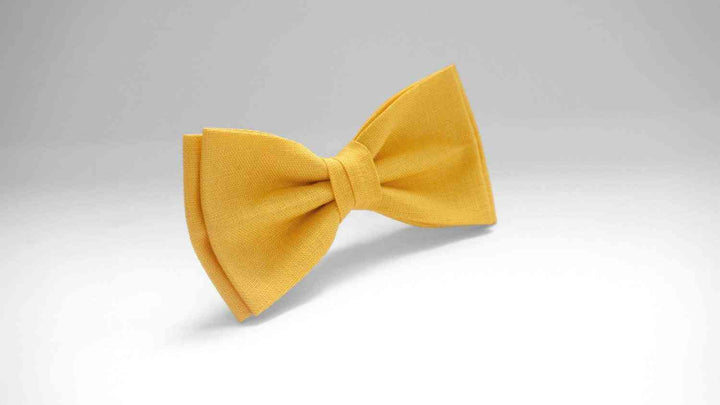 Bright Yellow Bow Tie | Wedding Accessory for Men, Kids & Babies