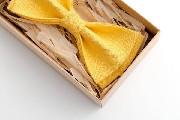 Yellow Bow Tie Collection - Stylish Accessories for Men & Kids