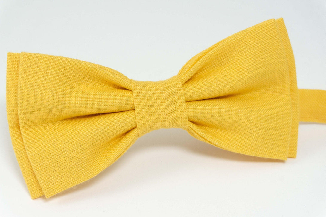 Yellow color bow ties for men | Yellow Mens yellow bow tie