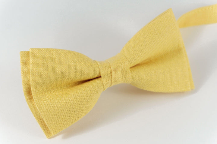 YELLOW color groomsmen bow ties for weddings | Yellow bow ties for men and kids