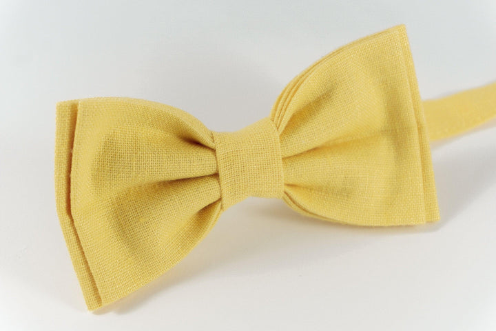 YELLOW color men's bow tie | Yellow wedding bow ties for groomsmen