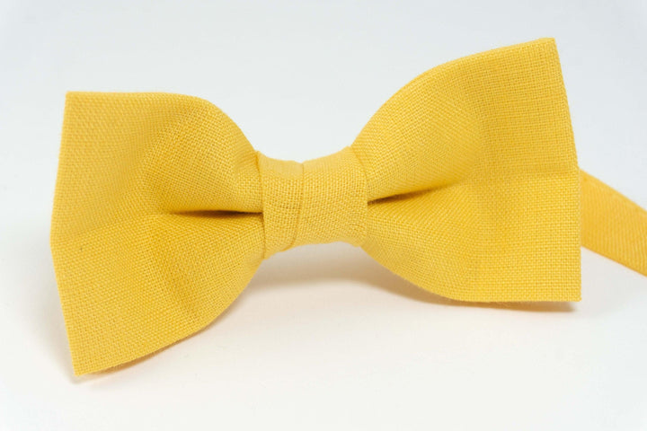 Yellow plaid bow tie | Mens yellow bow tie