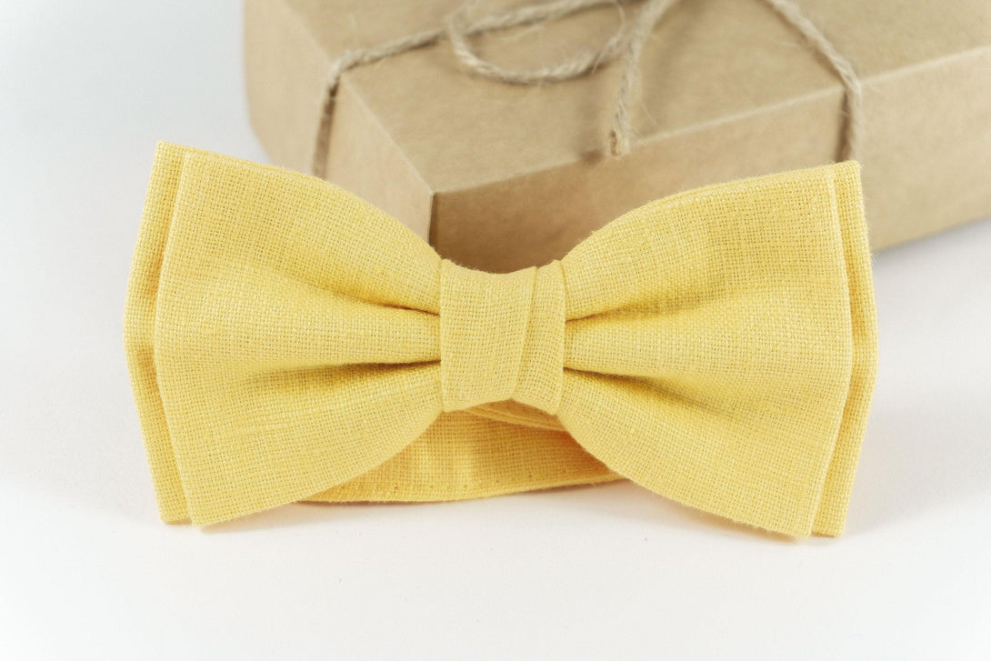YELLOW wedding bow ties perfect for groomsmen gift / Yellow bow ties for men and boys